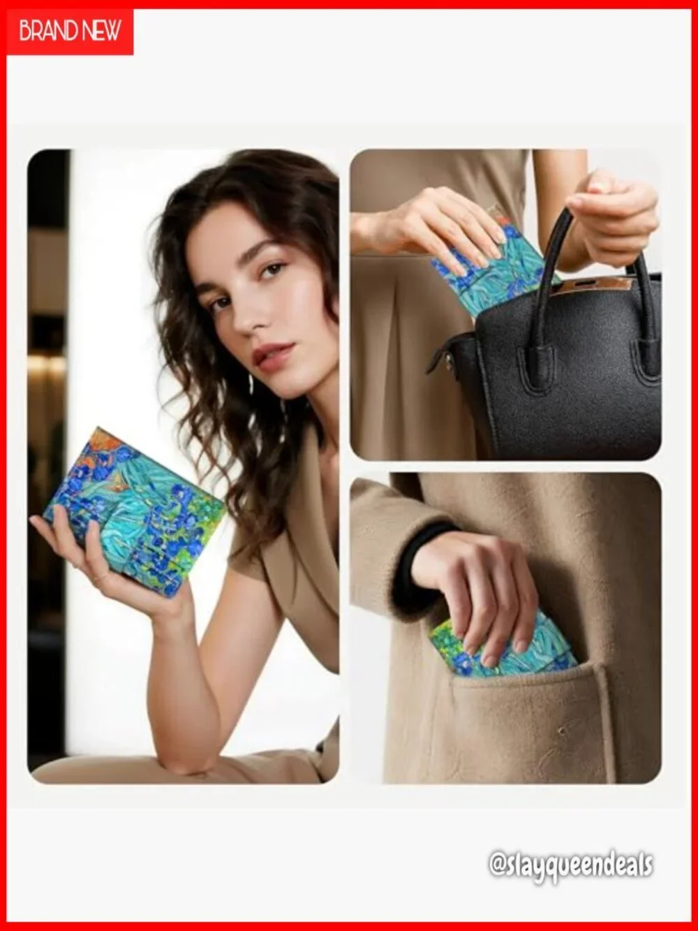 Small RFID Blocking Wallet Bifold Zipper Coin Pocket Compact Card Holder